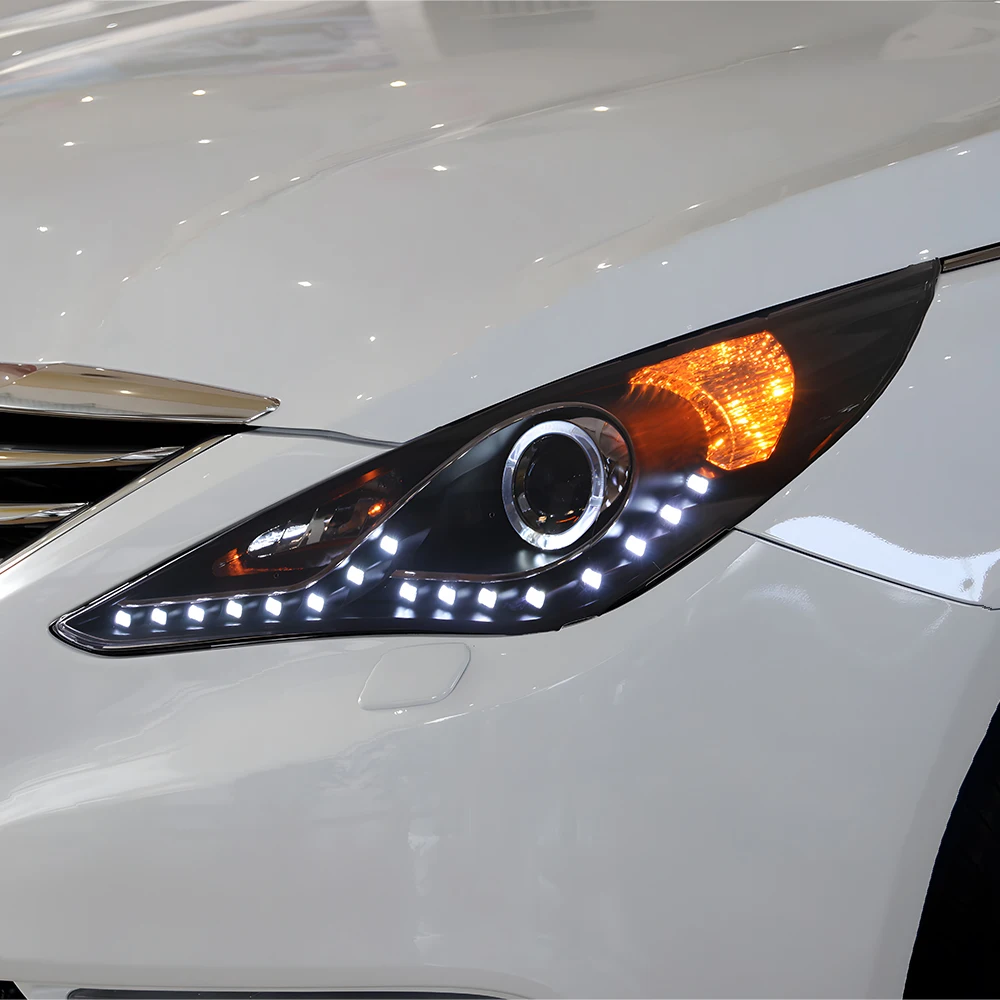 

Car Front Lamps For Hyundai 2011-2015 LED Auto Headlights Assembly Upgrade Bifocal Projector Lens Tool Accessories