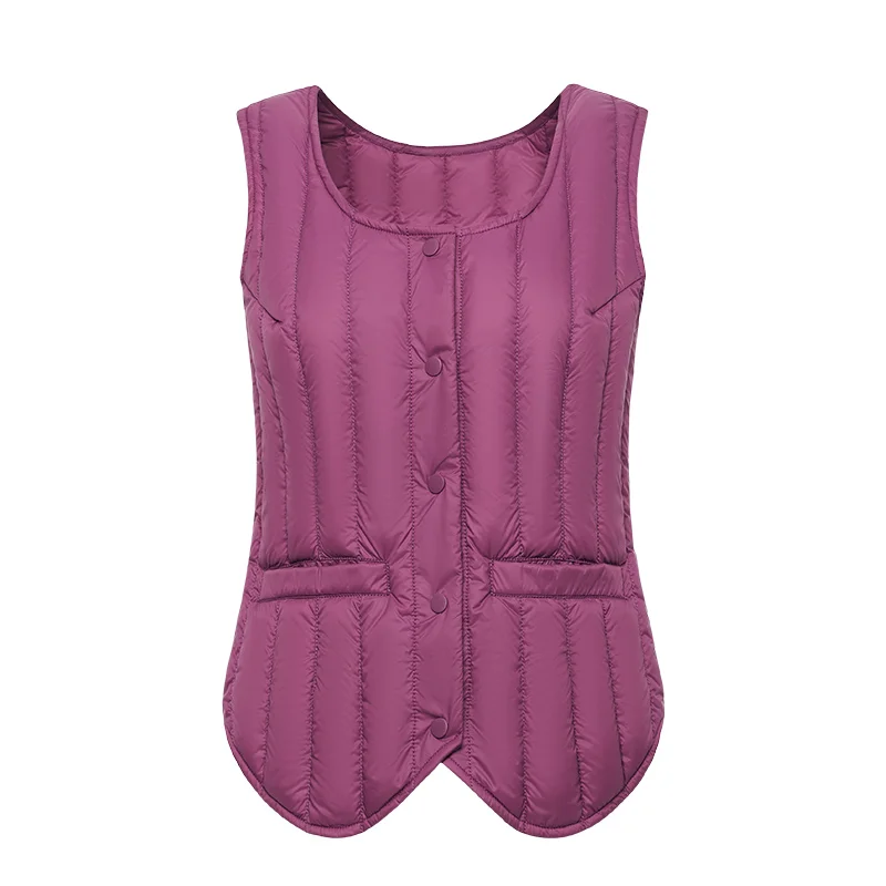 Chericom Damen-Daunenjacke, Knopfverschluss, Steppmuster, 2025, Winter, vielseitig, warm, Lagenstück, leichte Mäntel, Y289900N