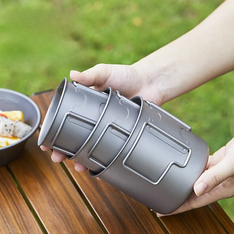 

Портативная дорожная кружка из чистого титана, кофейная чашка для пикника, кружки для домашнего использования, бренд Leibudong, пескоструйная поверхность, 750 мл, Capaci