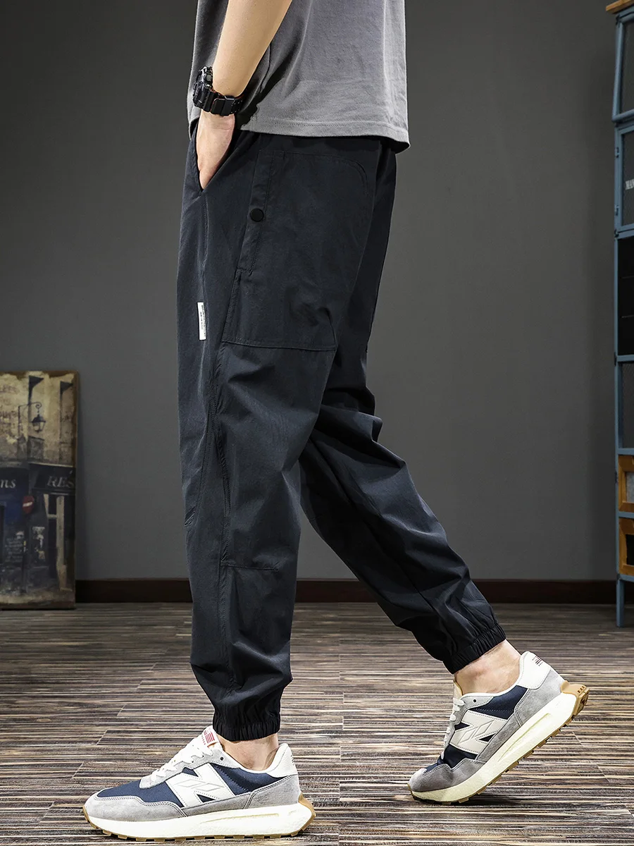 

Summer New Men's Qui Dry Loose Fit Outdoor Workwear Pants American Sle Casual Trousers Harajuku Cuffed Long Pants