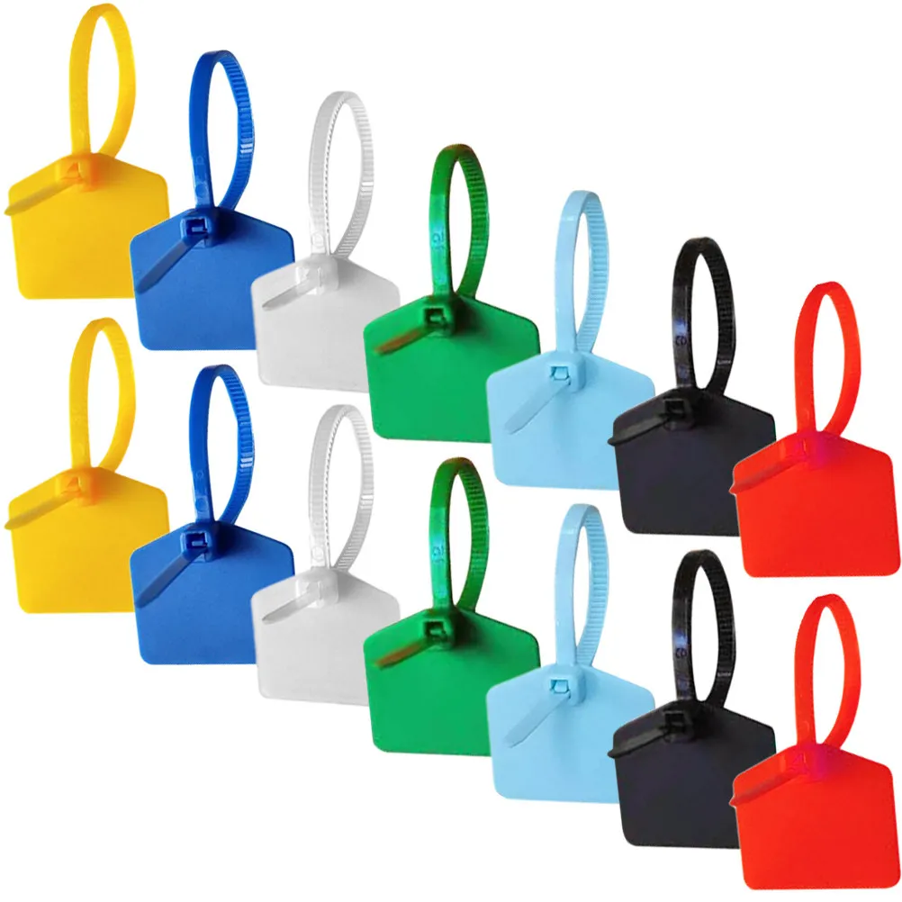 120Pcs Nylon Cable Ties Label Tags Zip Ties Self Locking Fastening Cable Organizer Cables Fixing Label Straps