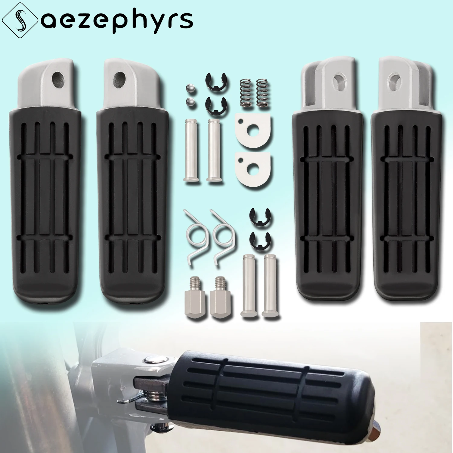 

Motorcycle Front/Rear Footrest Rider Passenger Pedal For YAMAHA TDR125R FZ6R XJ600N FZR600R FZS600 TDM900 YZF600 YZF1000 FJR1300