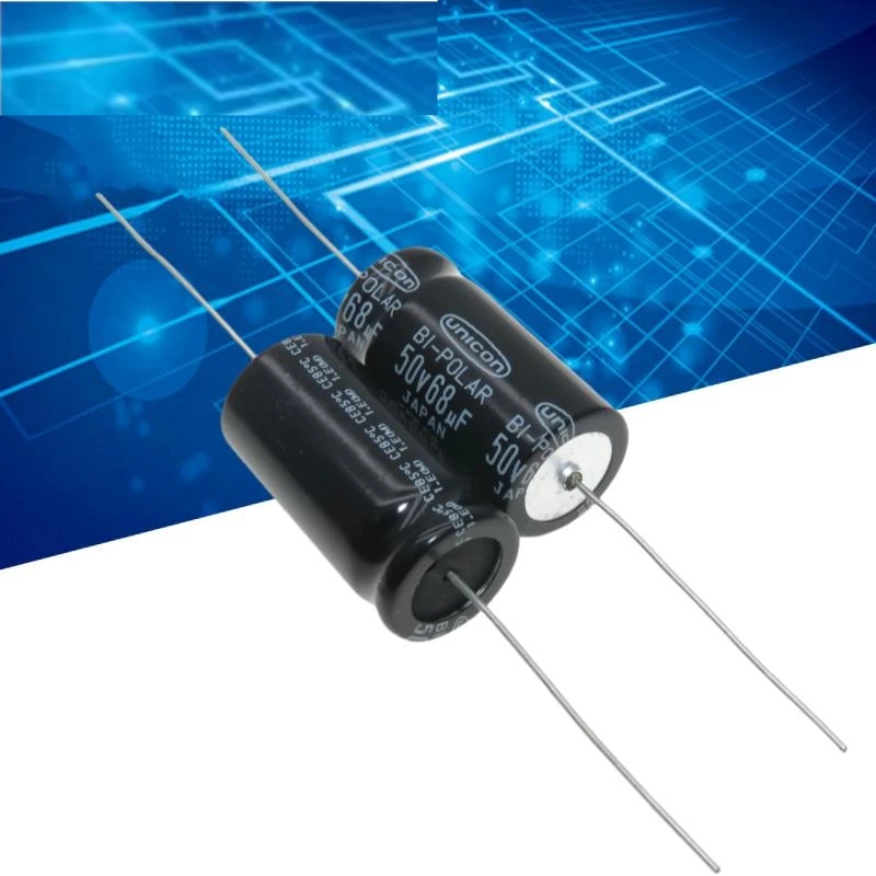 5PCS original unicon midrange frequency division BP axial non-polar electrolytic capacitor 50v 68uf 16X31mm