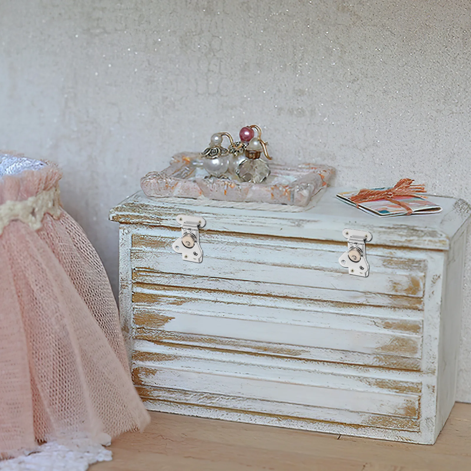 

4Pcs Stainless Steel Butterfly Lock Buckle Heavy Duty Draw Latches for Cases Wooden Box Flight Cases Latches Hardware