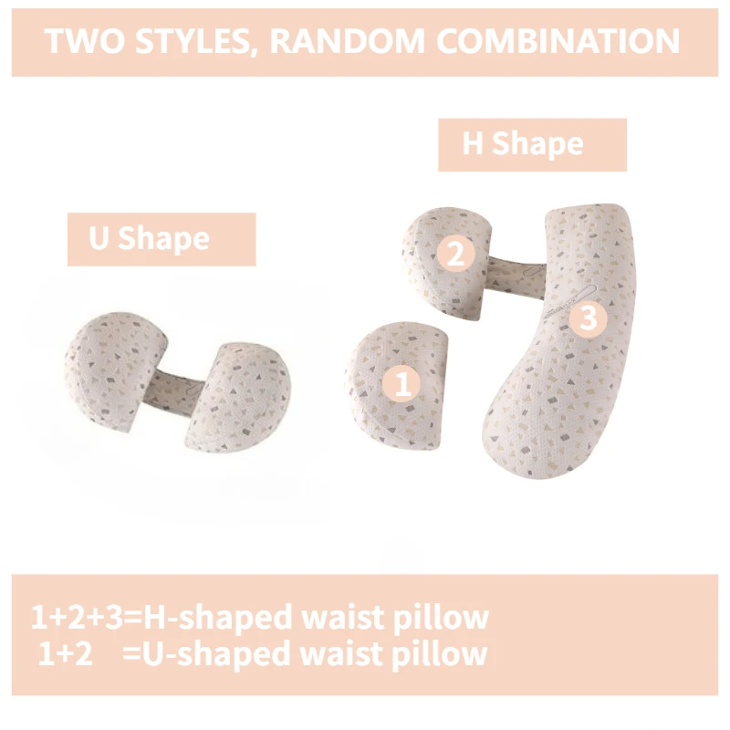 หมอนรองครรภ์รูปตัวยู - รองรับทั้งตัวสำหรับหญิงตั้งครรภ์ หมอนรองนอนตะแคงตามหลักสรีรศาสตร์ ช่วยบรรเทาอาการปวดหลังและหน้าท้อง