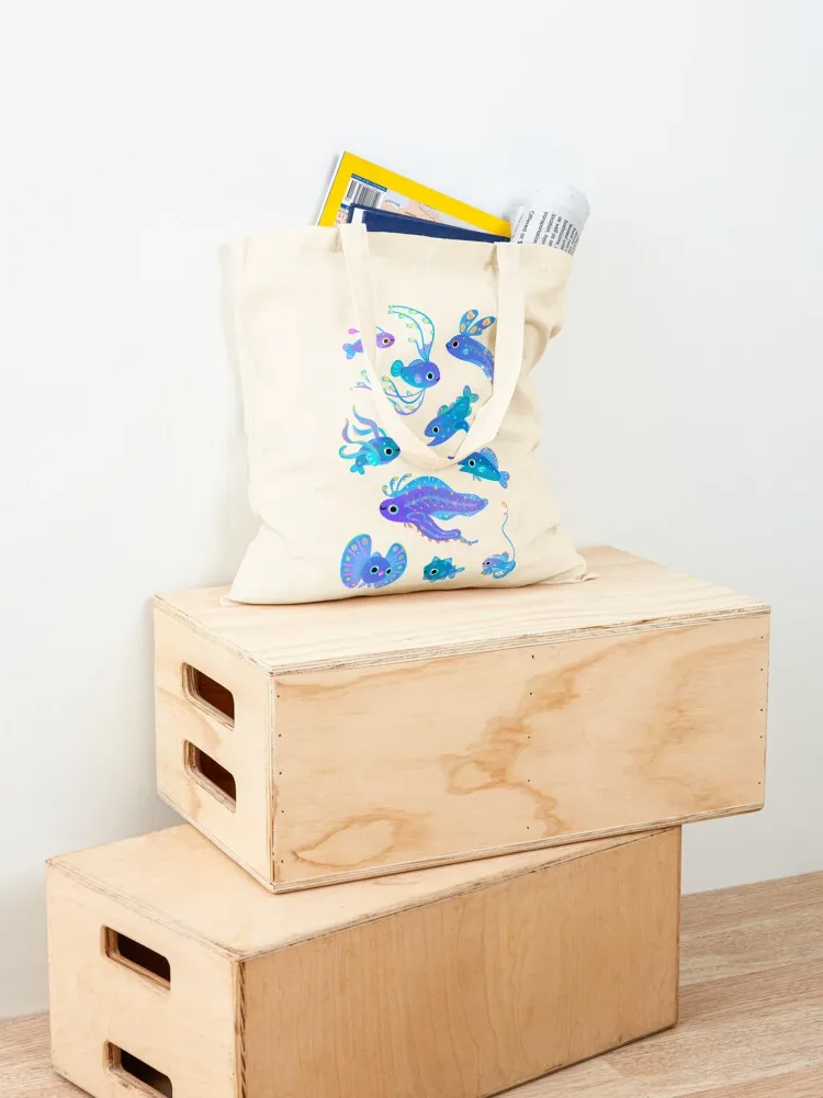 طفل الأسماك حمل حقيبة لطيف حمل حقيبة المرأة المتسوق حقيبة القماش امرأة نسيج مخصص #4