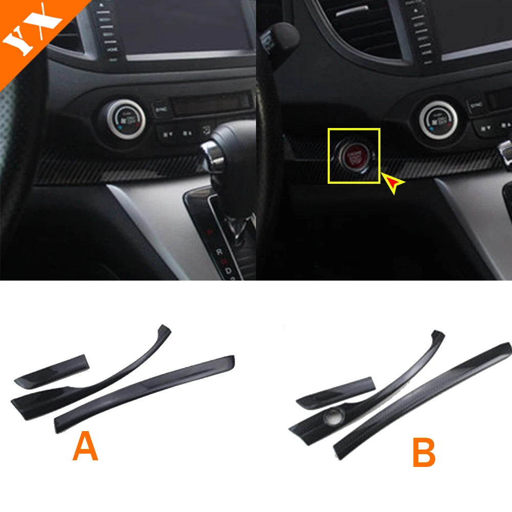 Carbon Look Trim Car Full Sets Interior Accessories Decoration Protector Sticker Cover For Honda CRV 2012 2013 2014 2015 2016