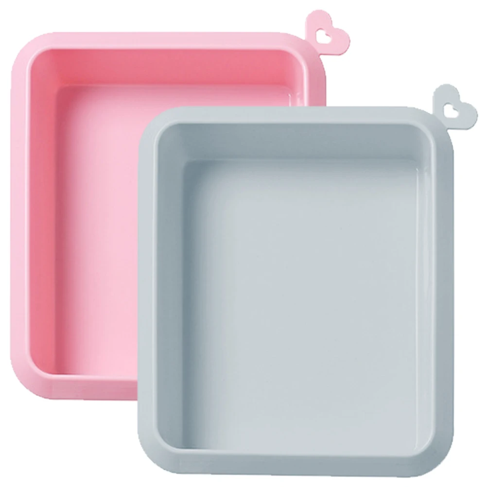 

2 Pcs Nonstick Cake Pan Baking Tin Silicone Mold Molds for Mousse Cakes Pans Tins