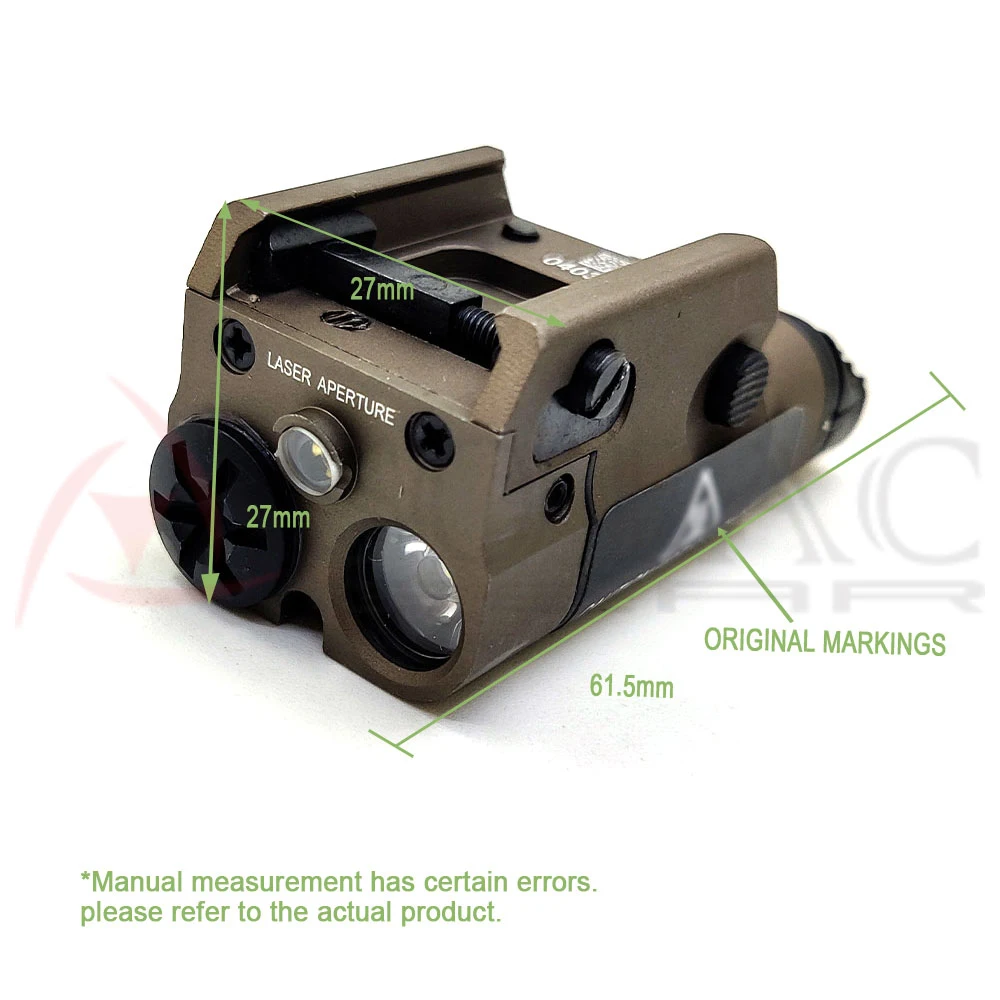 SOTAC XC2 Flashlight LED 300Lumens with Red Dot Laser Tactical Scout Light Aluminum Fit 20mm Picatinny Hunting Airsoft