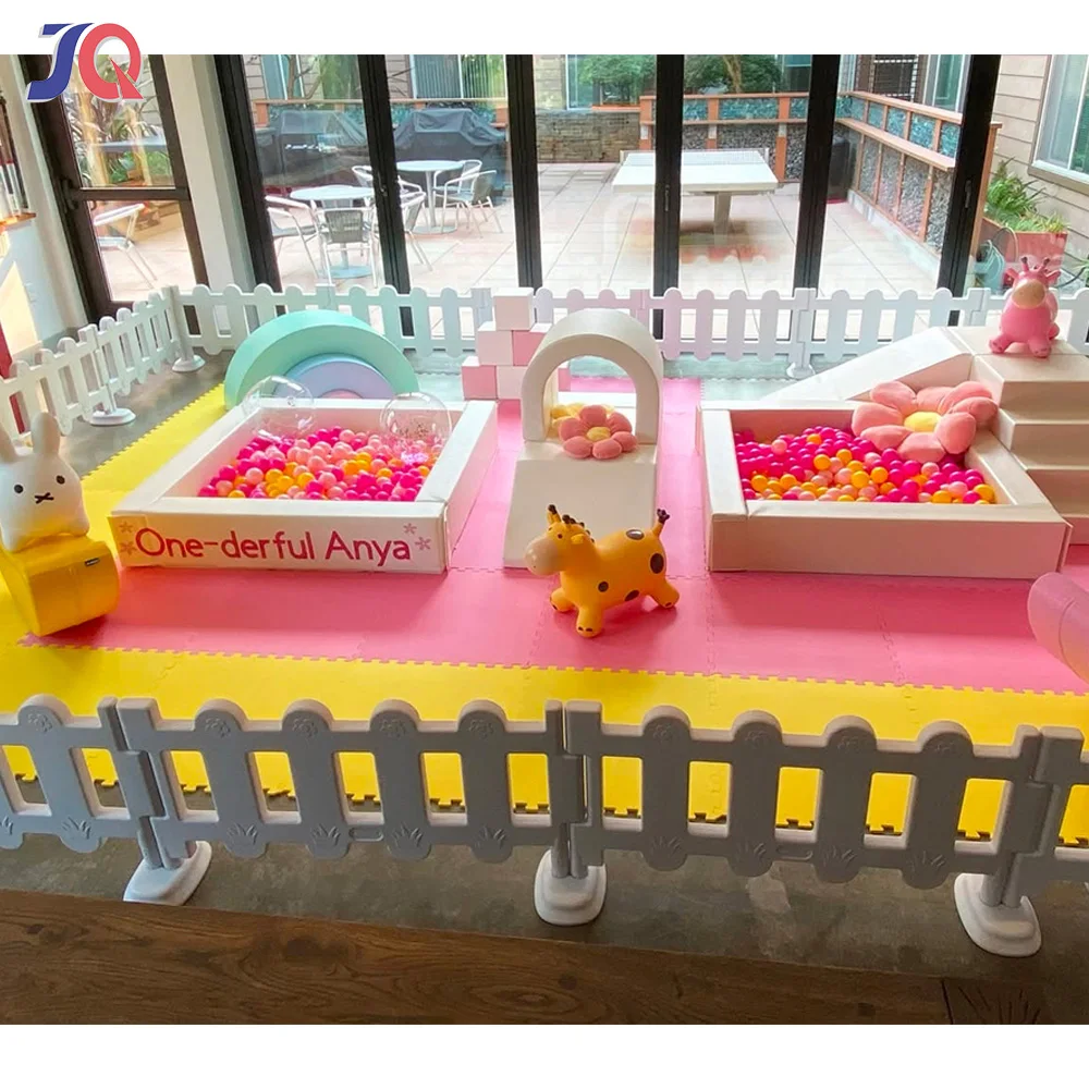 Factory Cheap Indoor Soft Playground Set White Baby Soft Play Ball Pit Climb Slide Tunnel Sensory Integration Training