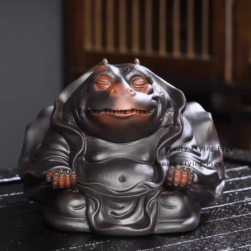 

Purple Pottery Brings Wealth, Golden Toad Tea Pet Decoration Pen Holder Tea Ceremony Accessories Chinese Style Home Decoration