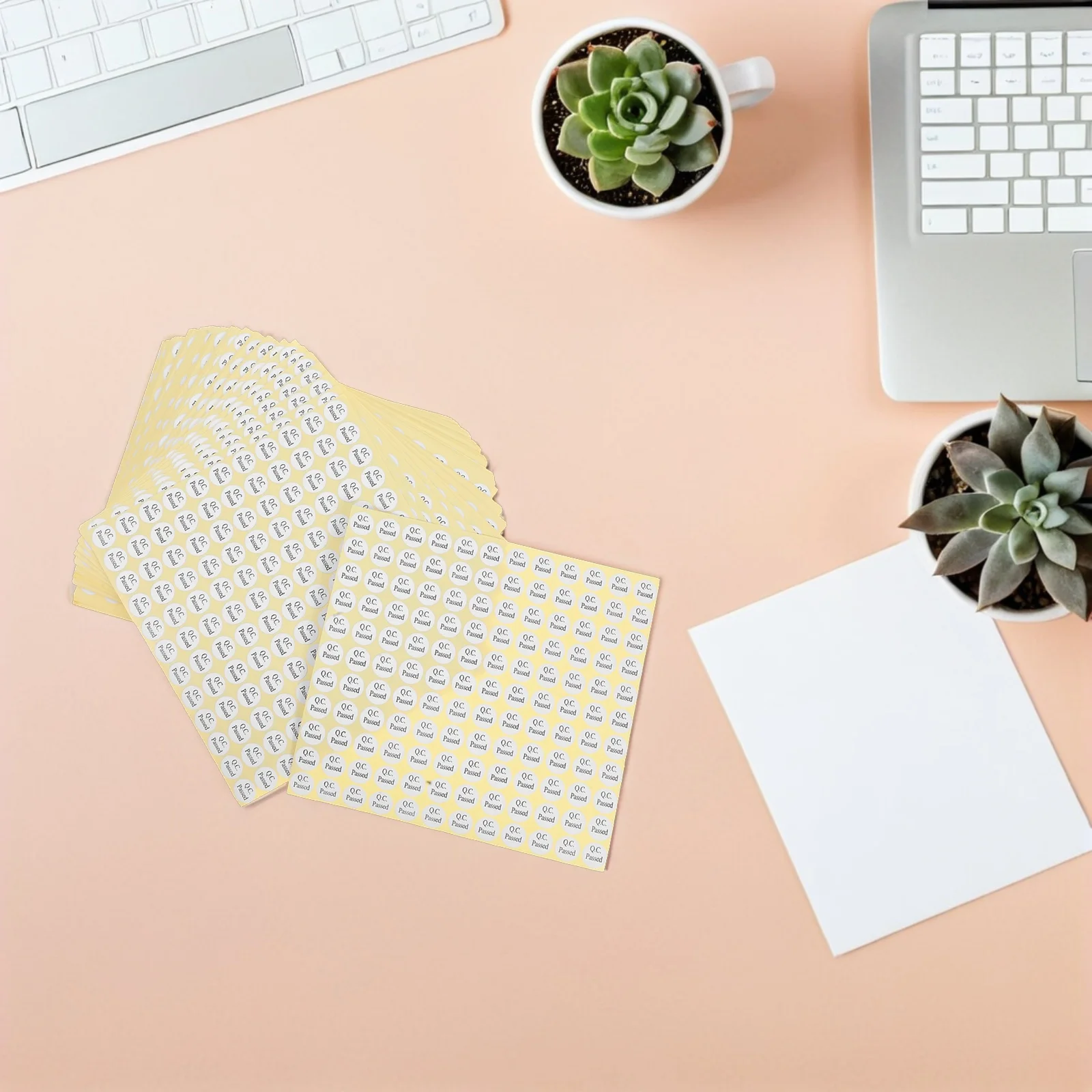 150 Sheets Qc Passed Round White Self-Adhesive Labels Stickers for Packaging Warehouse Marking Round Self Adhesive Stickers