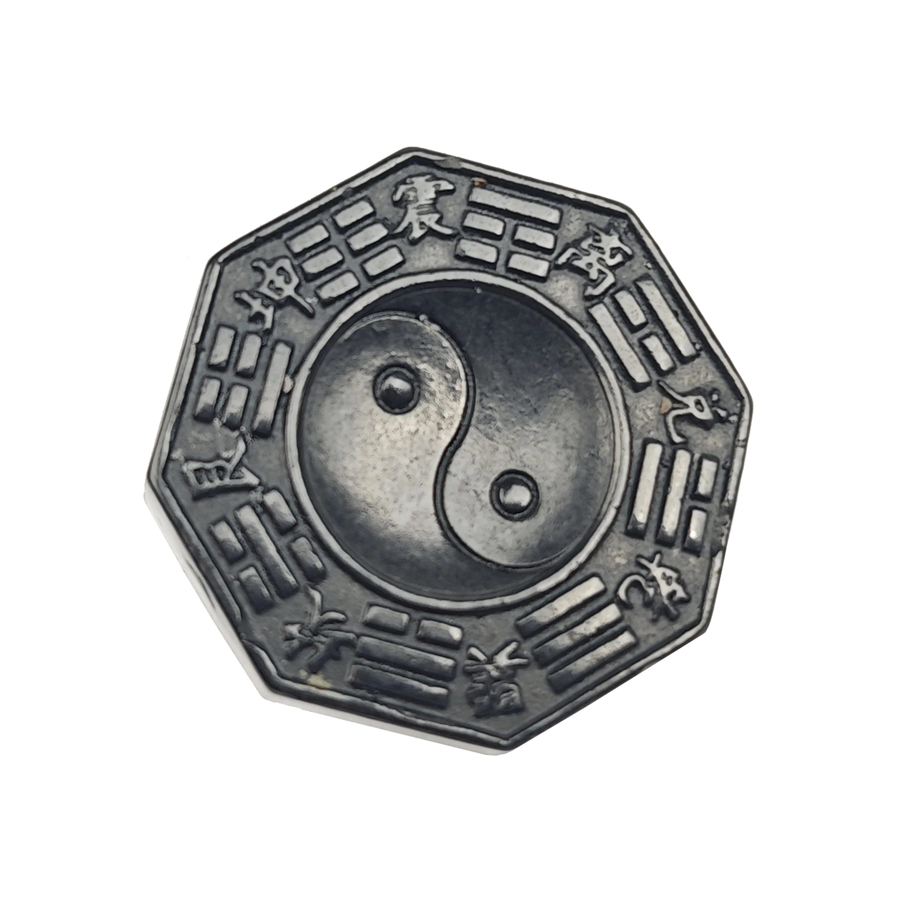 CHENYISHI Octagonal Shungite Energy Base - Yin-Yang Symbol EMF Shielding Stone for Home and Office