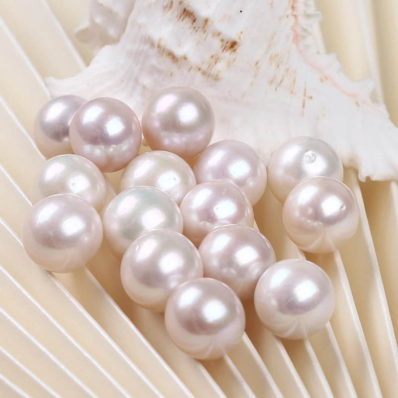 

White Color 14-15mm Round Edison Loose Pearls Freshwater Pearls Natural