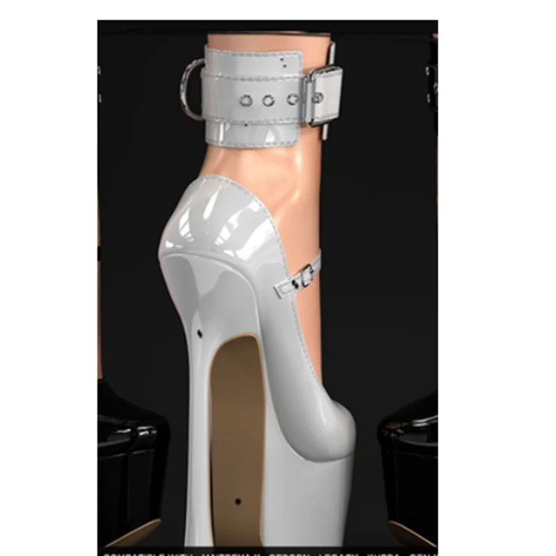 حذاء جلدي أسود بإبزيم ضحل وكعب عالٍ رفيع مثير عصري للصيف الرائع حذاء نسائي غير رسمي كبير الحجم Zapatillas Mujer #2