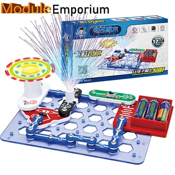 Diy educational toy science electronic circuits programming electronic building blocks sets toys for children