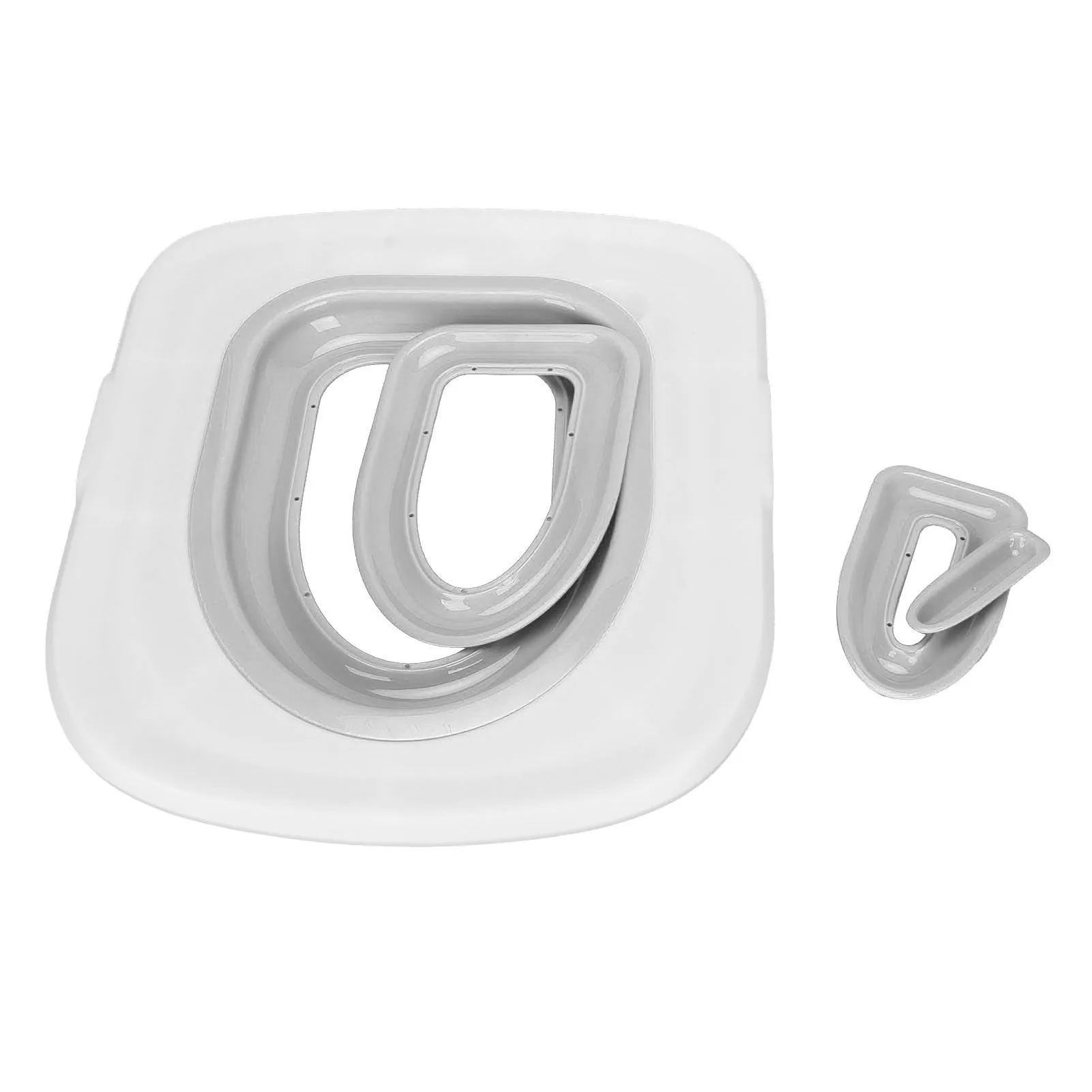 ZK30 고양이 변기 훈련 키트, 범용 재사용 가능한 환경 친화적 고양이 변기 트레이너, 애완 동물 청소용 흰색 트레이, 1 회색