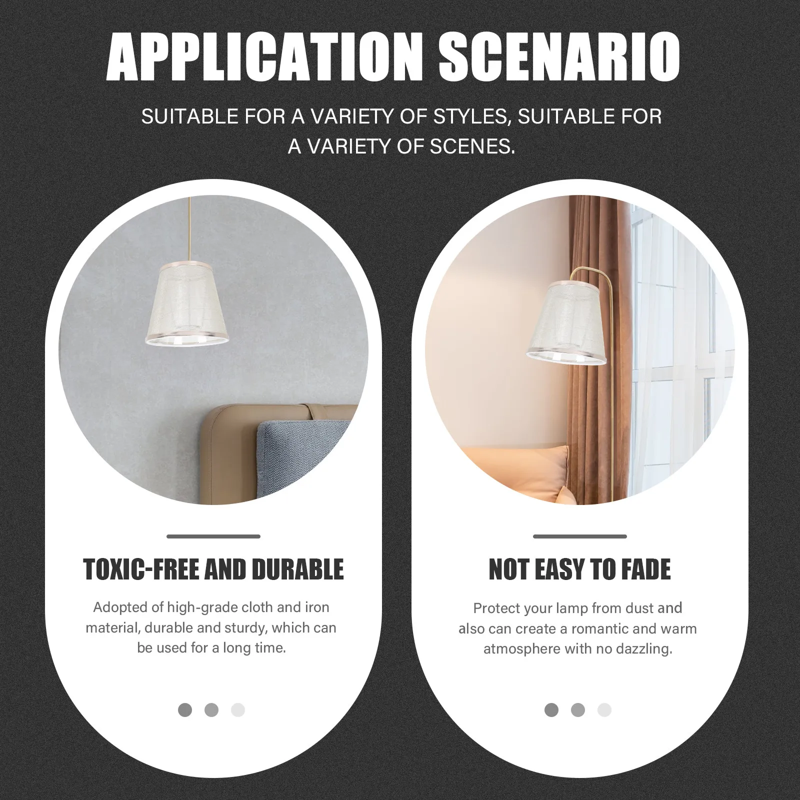 

Premium Cloth Lamp Shade Replacement for Bedroom Living Room Wall Light Fixture Decorative Warm Diffuse Lighting Lampshade