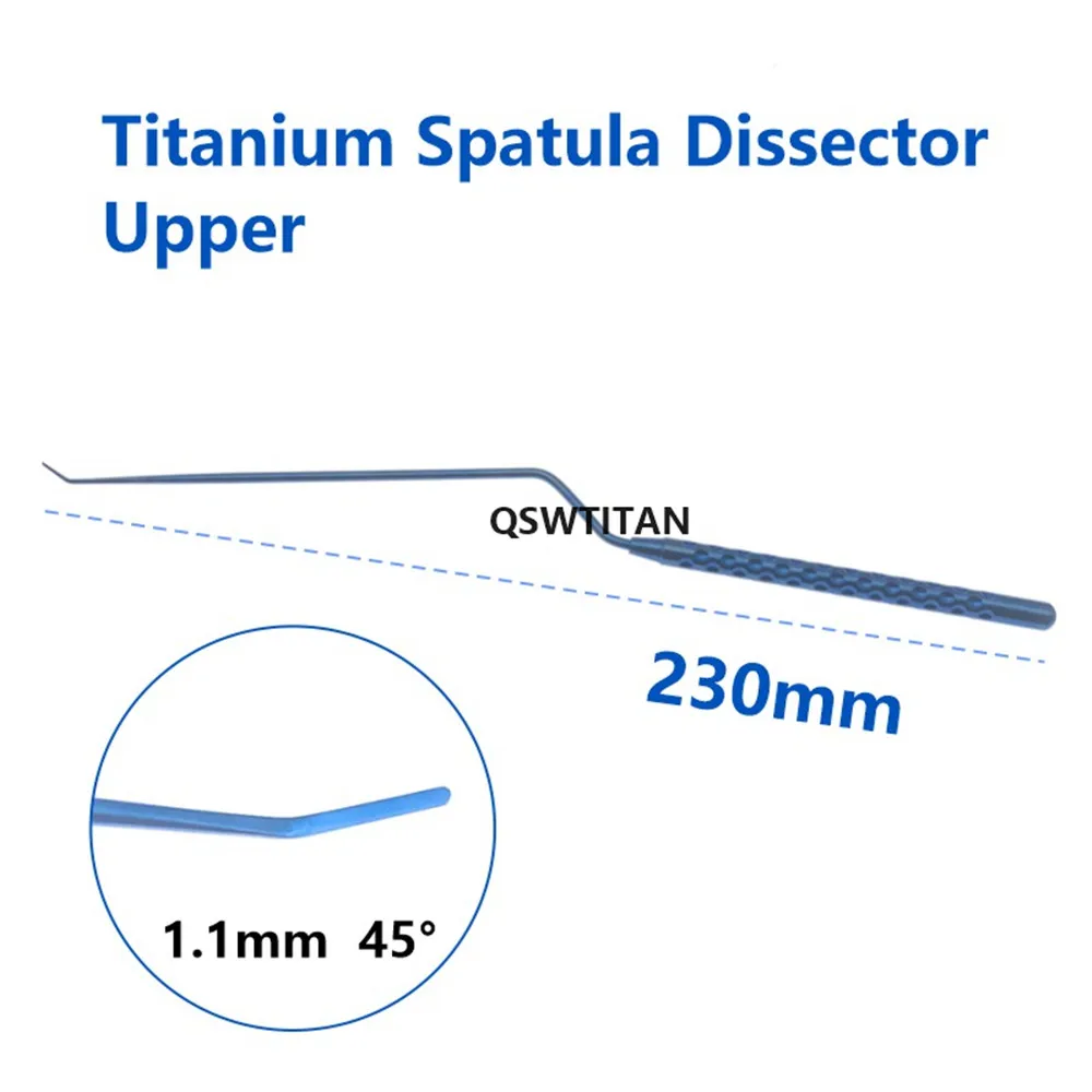 Micro Dây Thần Kinh Dissectors Retractor Phẫu Thuật Thần Kinh Dụng Cụ Phẫu Thuật Thìa Đũa Dissector Titan Lá Micro Retractor