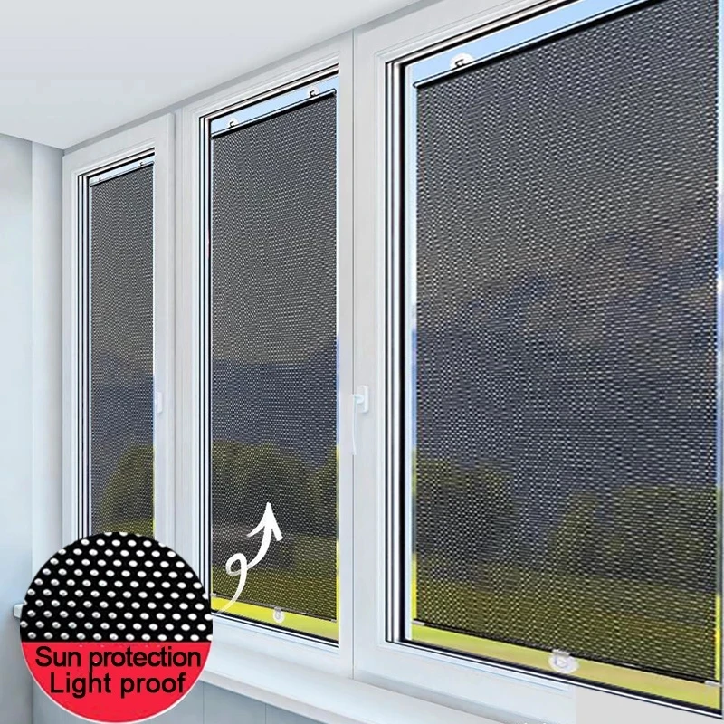 

Universal Roller Blinds with Suction Cup, Sunshade, Blackout Curtain, Car, Bedroom, Kitchen, Office Window, Sun-Shading Curtains