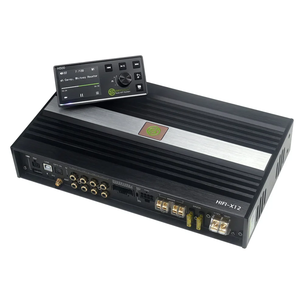 Sennuopu HiFi X12 Class AB  amplificador 8 channel dsp and car amplifier 4 Channel