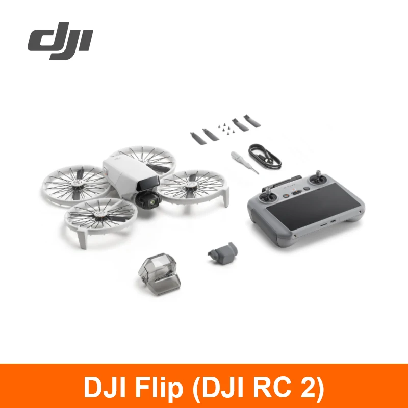 DJI Flip-drone met 4K UHD-camera, gewicht minder dan 249 g, 3-assige stabilisatie, video-overdracht tot 44.000 ft/13 km, Flip-drone.