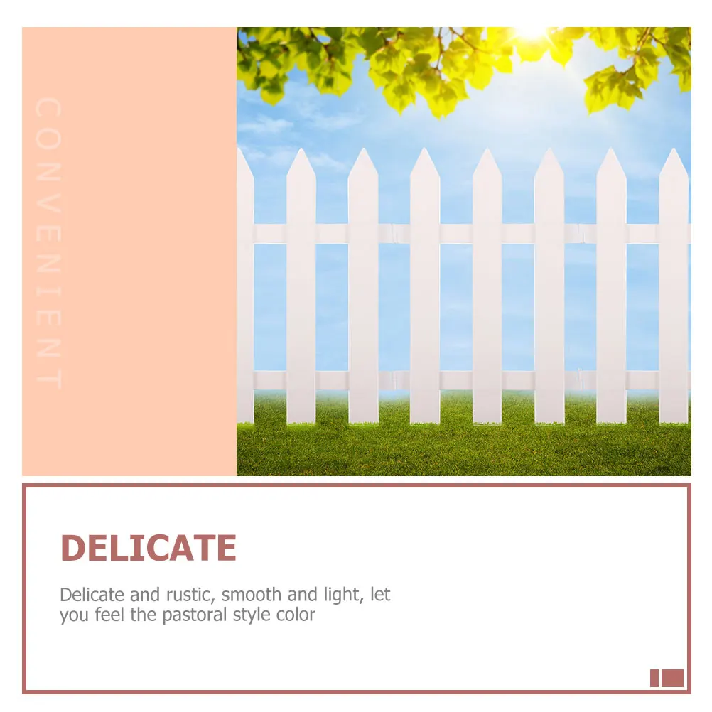 

Plastic Garden Fence White Yard Partition Christmas Tree Ornament Rustic Pastoral Style Safe Sturdy Garden Flowerbed Driveway