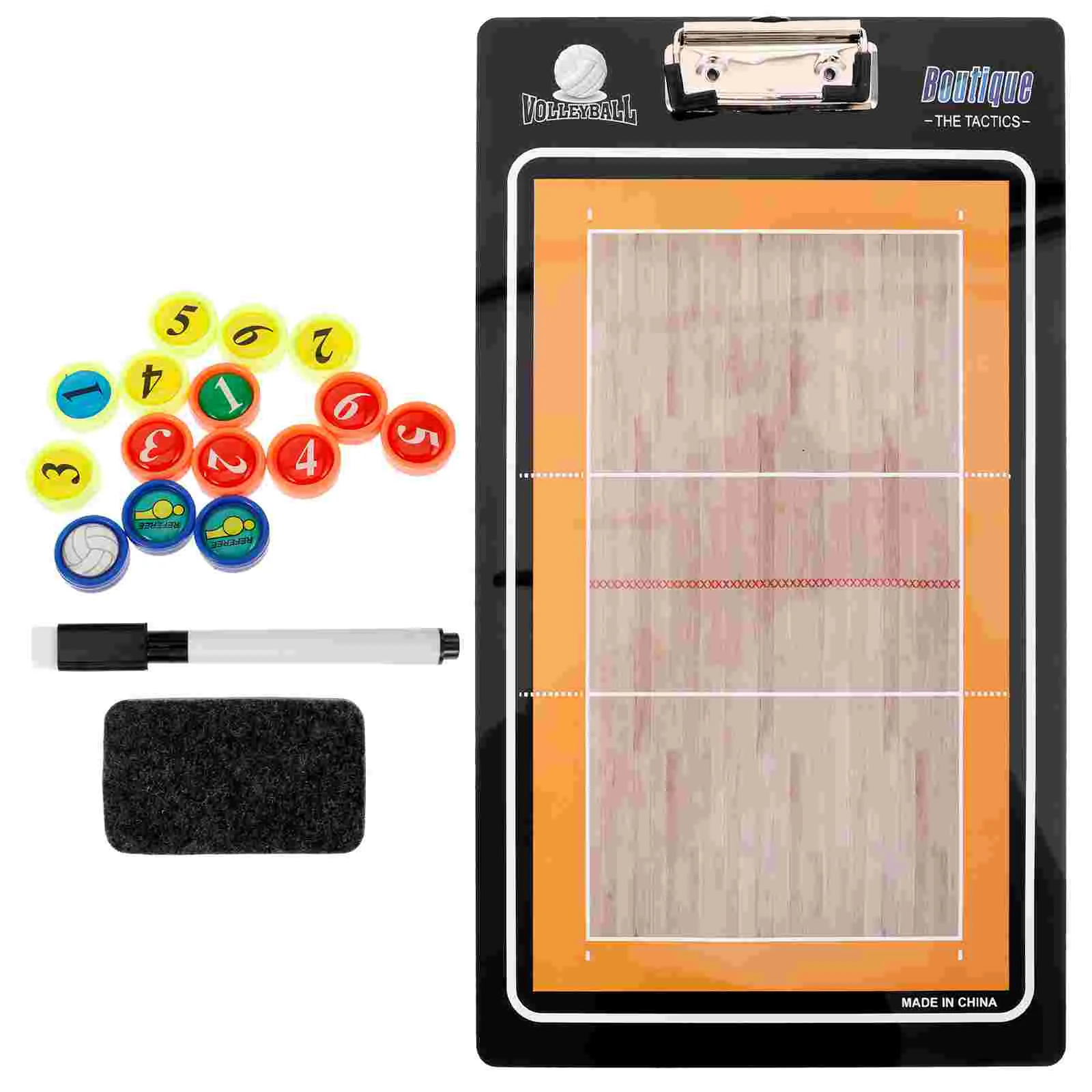 

Volleyball Board Sports Coaches Clipboard Reusable Writing Plastic Match Equipment White