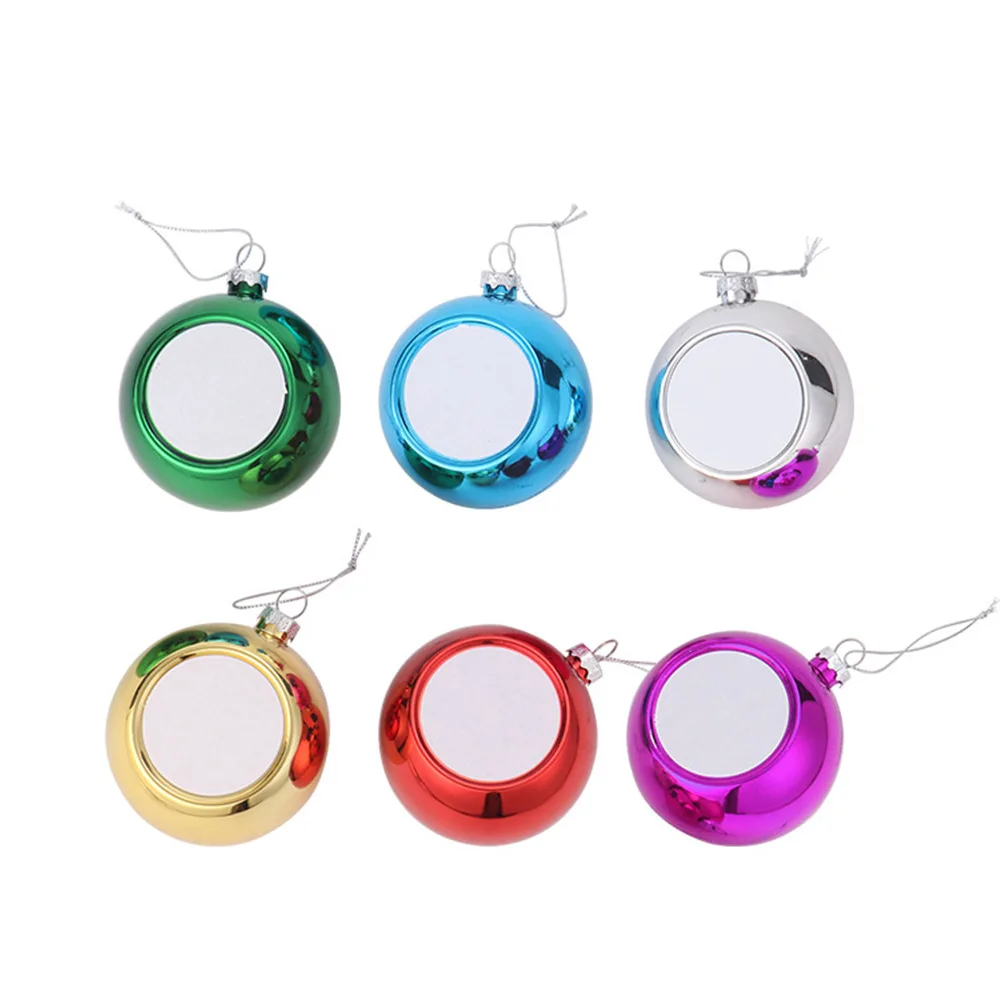 

12pcs/lot Christmas Ball Sublimation Blanks SUpplies Decoration DIY Craft 8CM/6CM/4CM