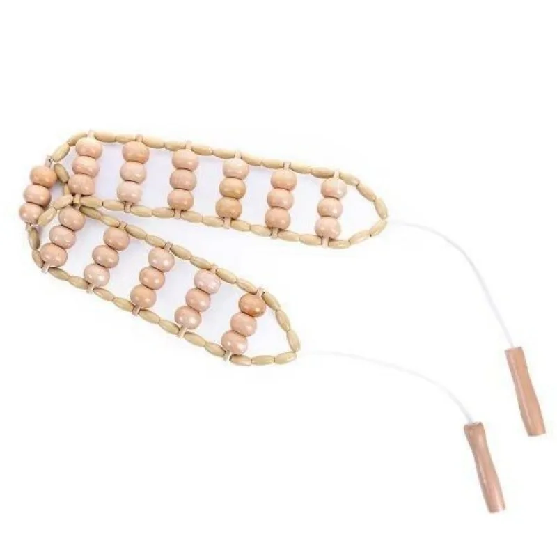

Wood Rope Massage Roller Portable Self Massage Tool for Neck Leg Back Muscle Pain Relief Cellulite Smoothing Body Care to Carry
