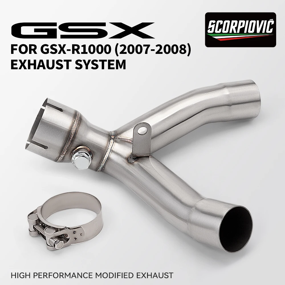 Motorcycle Exhaust Escape Middle Link Pipe Connect Original Exhaust Pipe For GSXR1000 GSXR 1000 GSXR K9 2007-2008 2009-2011 Year