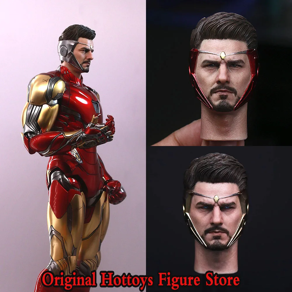 TM008A/B/C 1/6 pria prajurit Tony Stark kepala Sculpt Avengers NOW Robert Downey Jr. Kepala ukiran pas 12 "mainan tokoh aksi