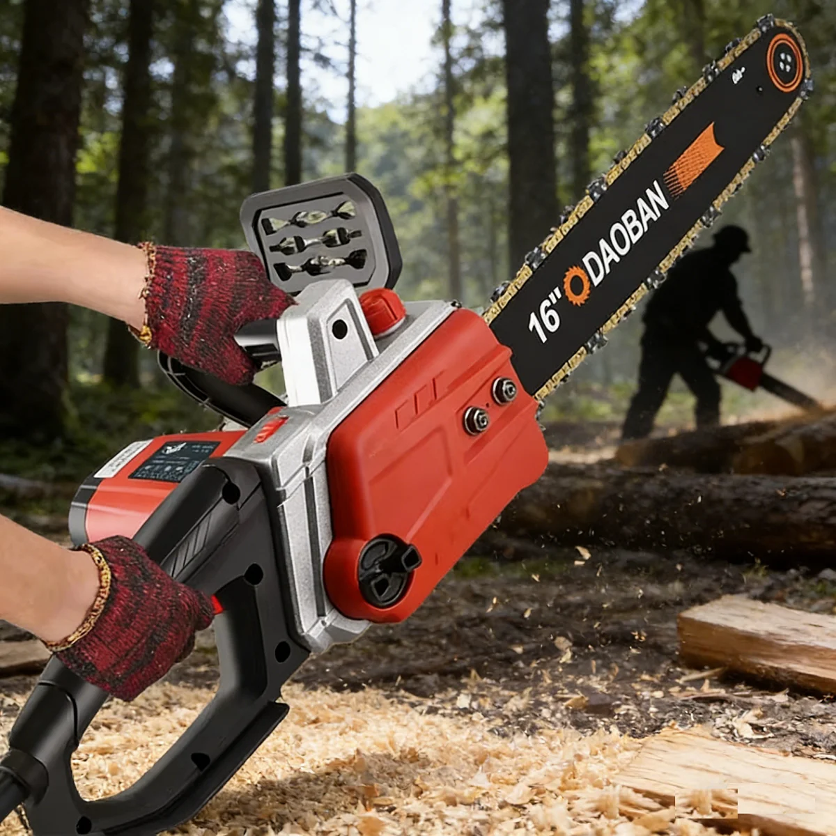 

12-дюймовая/16-дюймовая электрическая бензопила, ручная пила для резки древесины, обрезка ветвей деревьев, уличные садовые электроинструменты