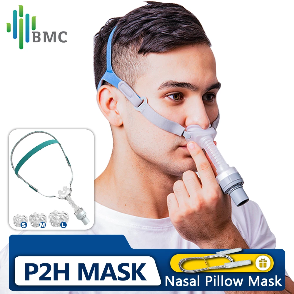 BMC P2H M1 MINI CPAP-Maske mit wasserlosen Befeuchtungsfilterelementen S/M/L in voller Größen