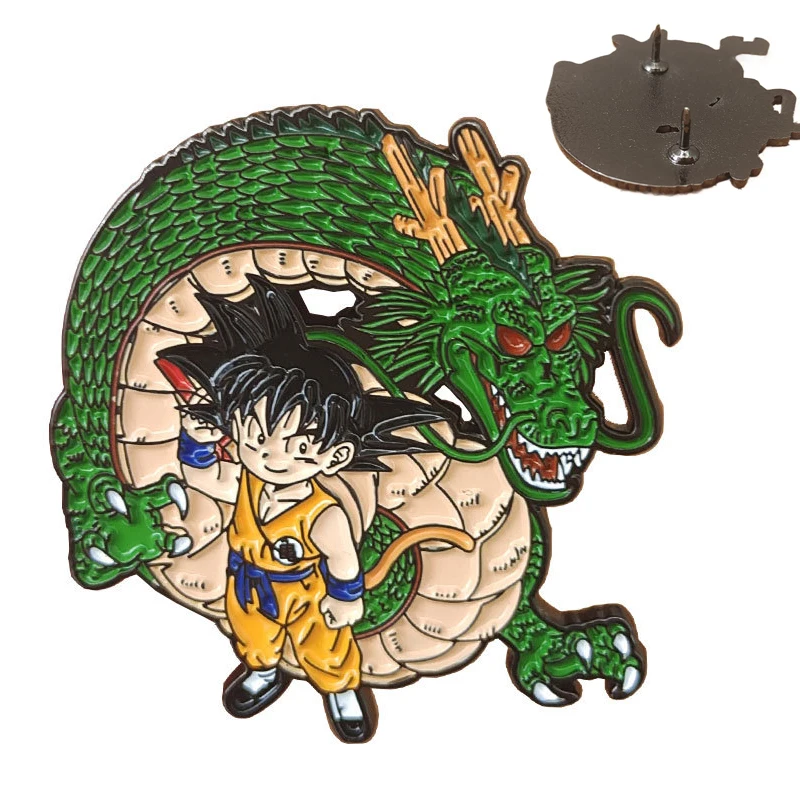 

New Style Anime Dragon Ball Wukong Enamel Pins Green Dragon Collect Metal Cartoon Brooch Backpack Hat Bag Collar Lapel Badges