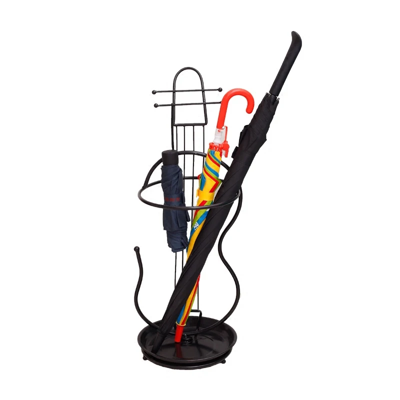 Creative Iron Umbrella Holder Anti-rust Violin Model Umbrella Storage Sombrilla Playa For Long Short Umbrella Hanger Stands