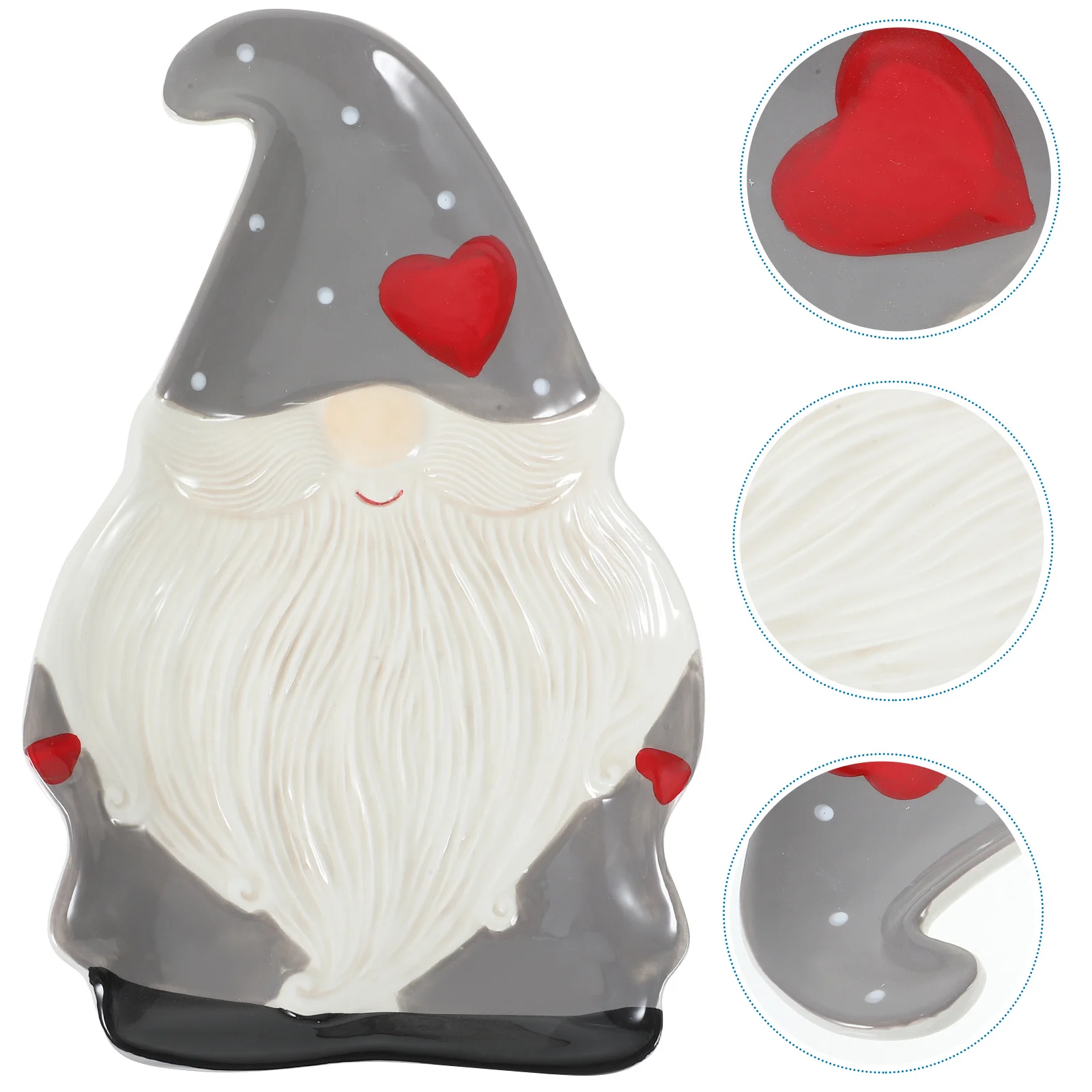 1 pezzo di piatto di Babbo Natale di Natale, piatto di Natale, stoviglie per feste di Natale