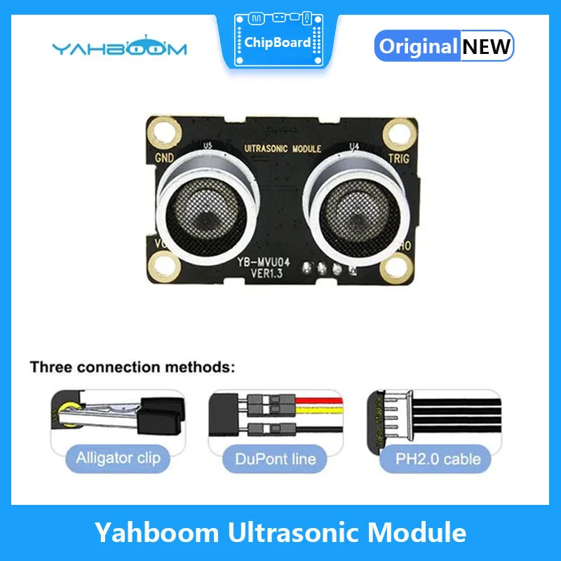 

Yahboom Ultrasonic module microbit robot sensor ranging electronic smart car compatible with alligator clip/PH2.0 cable/UNO