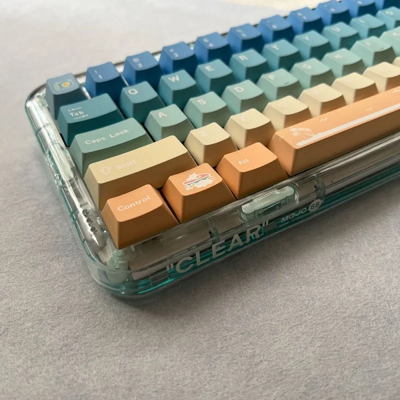 Imagem -04 - Verão Praia Keycaps Cereja Perfil Cinco Lado Tintura Sub Pbt Gradiente Keycap Conjunto