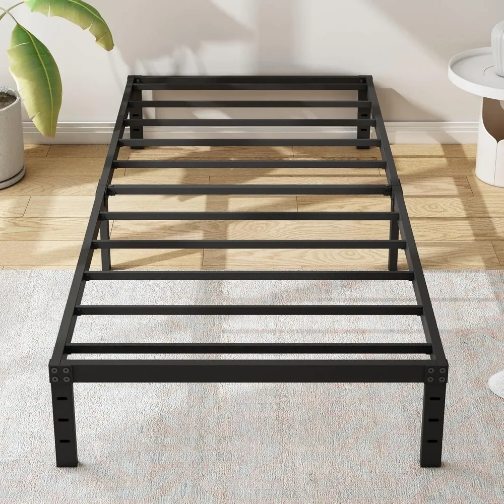 

12 Inch Twin Bed Frames, Heavy Duty Metal Beds Frame Twin Size, No Box Spring Needed, Easy Assembly, Noise-Free, Bed Frames