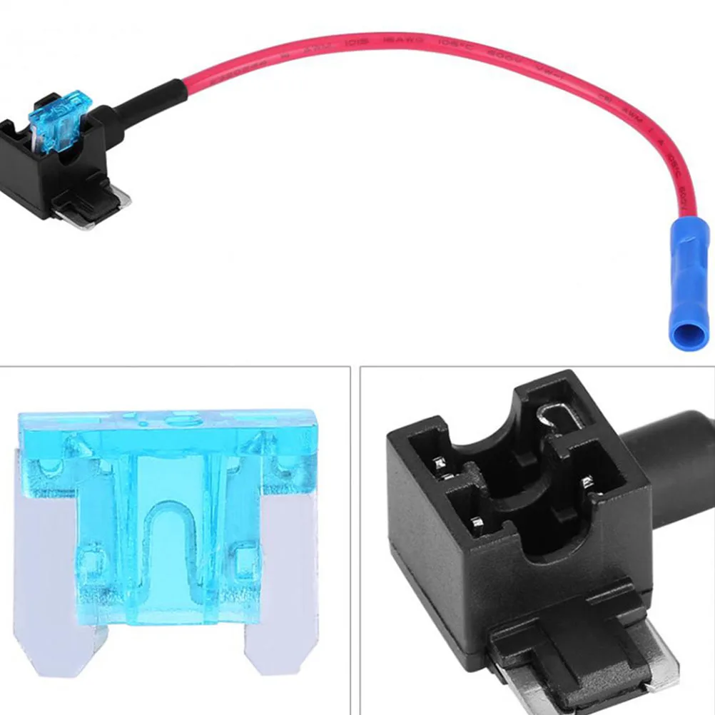 

5pcs Holder Durable Material Circuit Automotri Car Fuse Box Connector Protector Add Extra Power Connect Fuse Horn