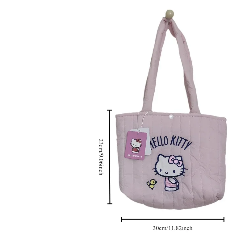 Sanrio Hello Kitty My Melody Shoulder Bag Kawaii Girl Heart Cute Large Capacity Bag Girl Office Worker Student Commuter Handbag