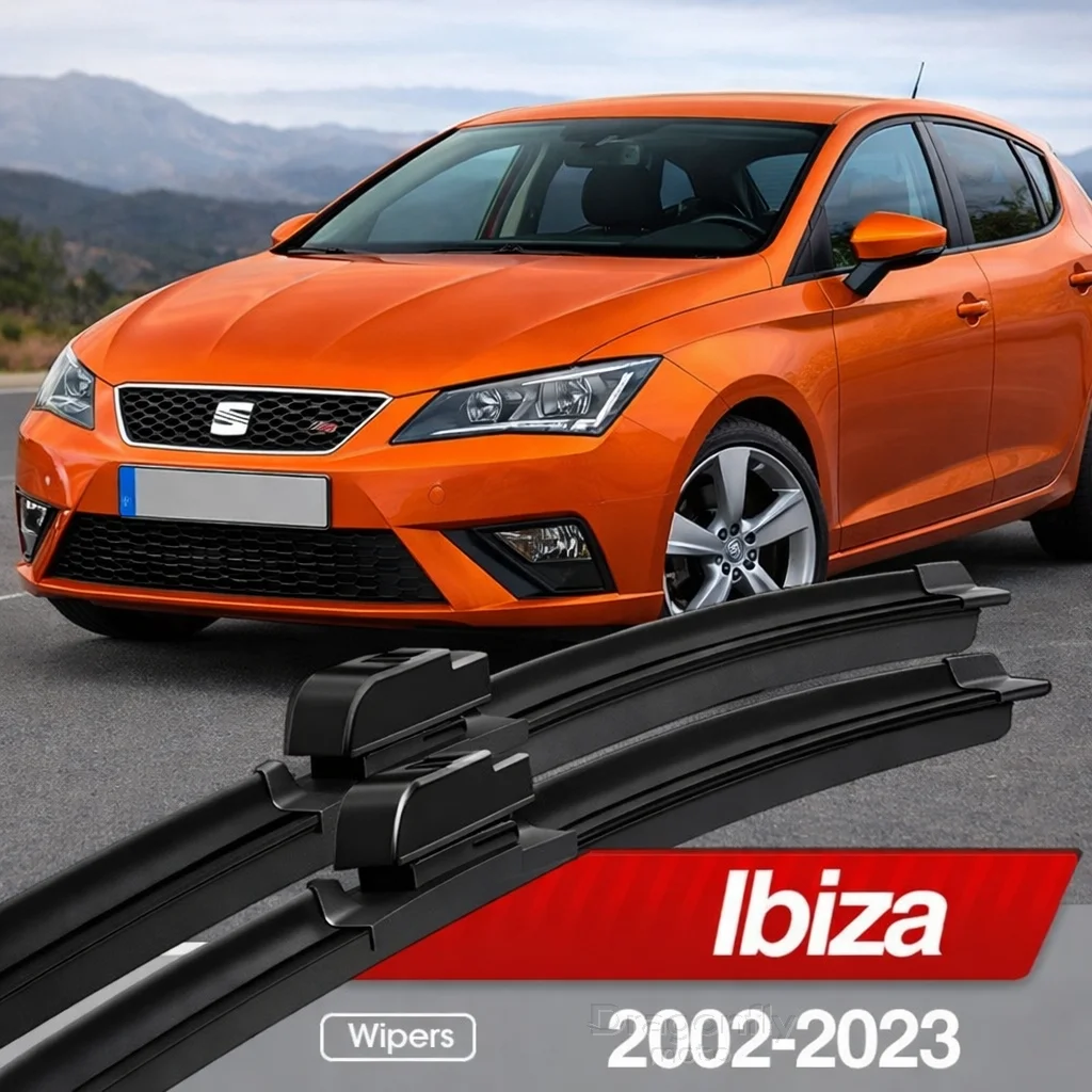 

Front Windshield Wiper Blades 2pcs Windscreen Window Accessories 2003 2005 2008 2016 2017 For Seat Ibiza 6L 6J 6F KJ 2002-2023
