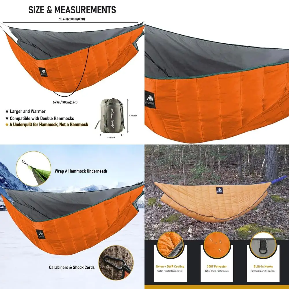 

Full-Length Big Size Hammock Underquilts for Camping, Backpacking, and Winter Warmth