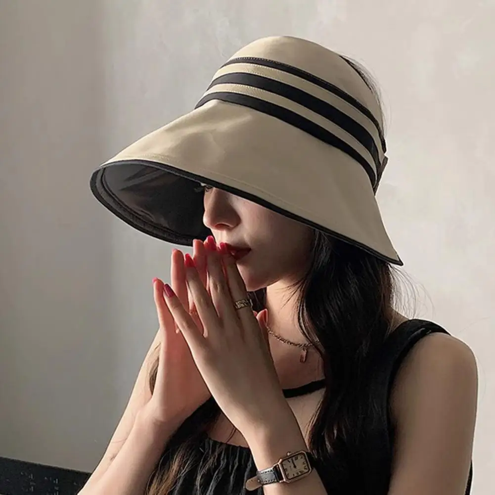 Versatile Sports Visor Upf50 Sun Visor Hat Foldable Wide Brim Beach Hat Breathable Hollow Top Summer Hat for Women Uv for Women