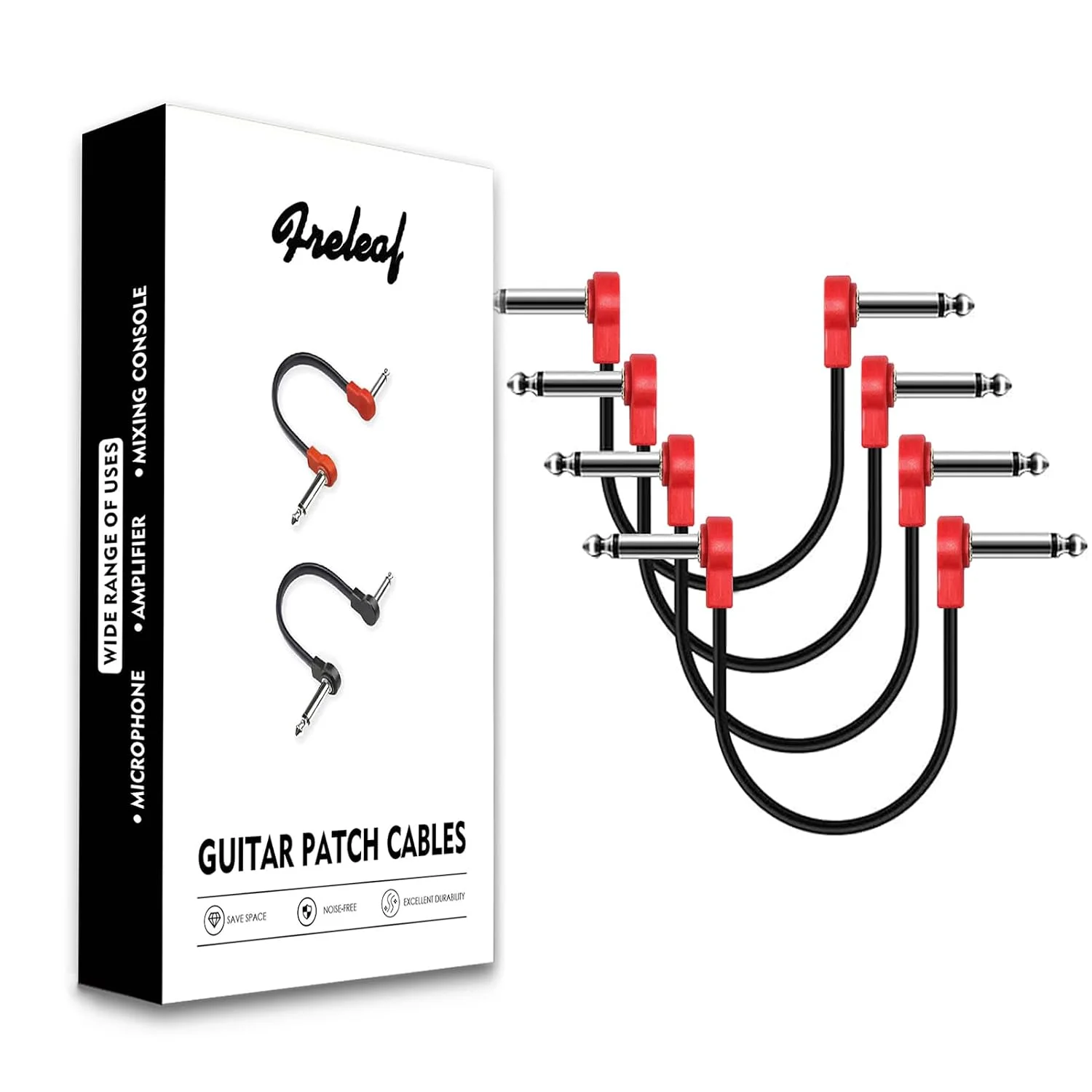Professional Flat Guitar Patch Cables, Noise Free, Save Space, 1/4