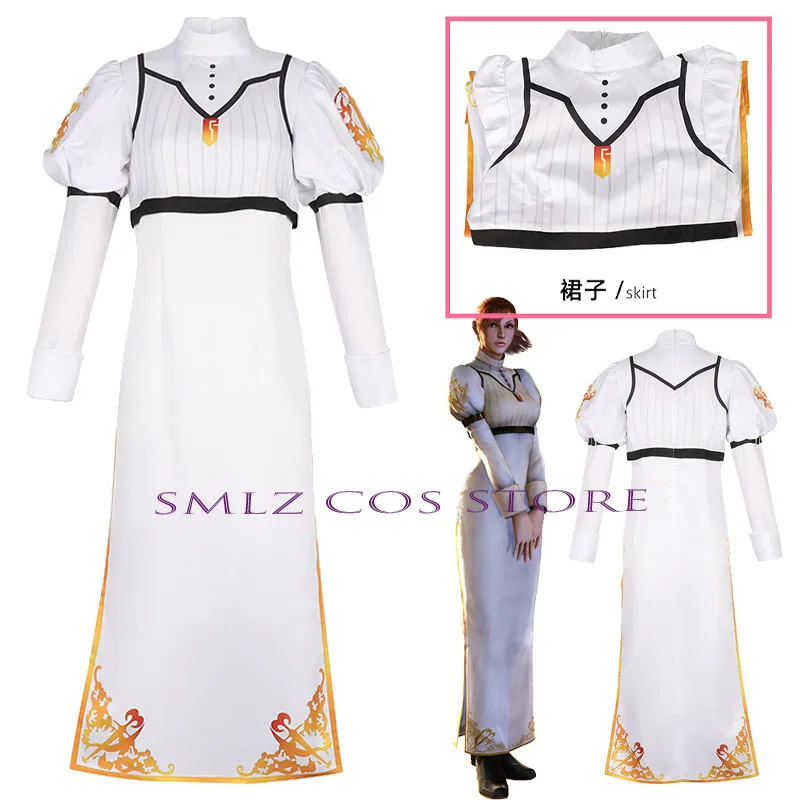 Disfraz de cosplay de Game Devil 5 Kyrie para mujer, disfraz de cosplay de DMC Kyrie, vestido blanco, ropa para fiesta de Halloween