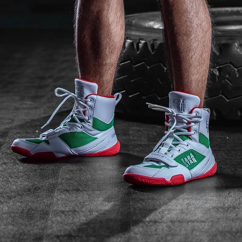 Genuine Bone Blade Series Professional Boxing Shoes, High-top Sanda Fighting Training Shoe