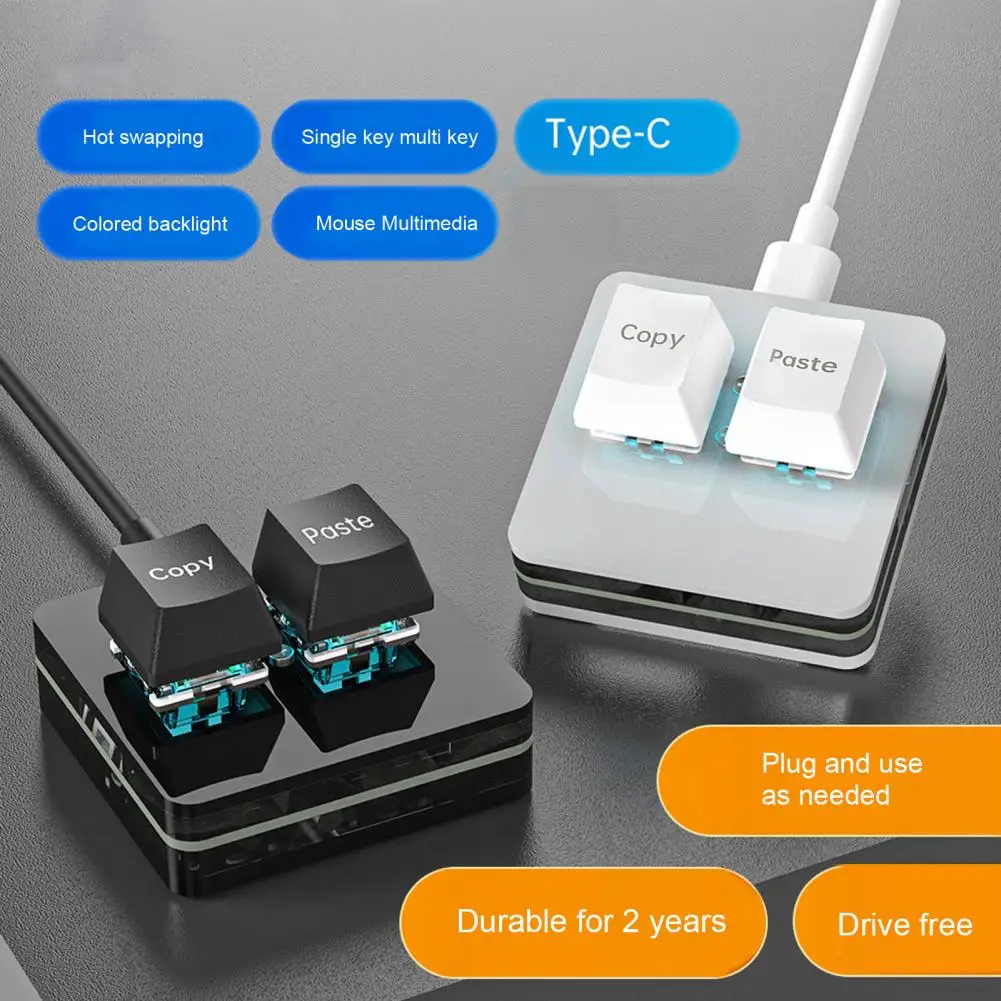 Mini Keyboard Desktop Computer Accessories Wired Mini Mechanical Keyboard with Type-c Interface Hot Swappable for Gaming