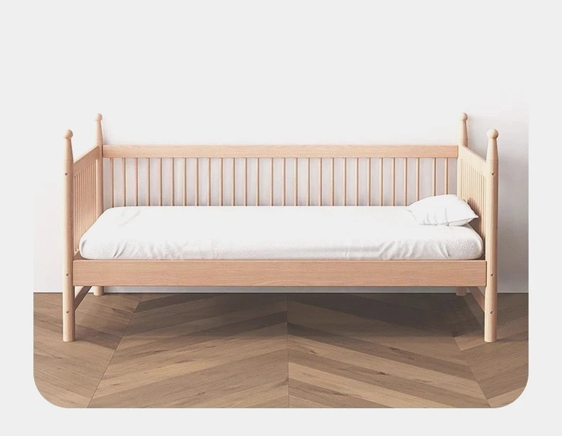 

Детская кровать из орехового дерева. Кровать размера «queen-size» с ограждением. Расширенная детская кровать.